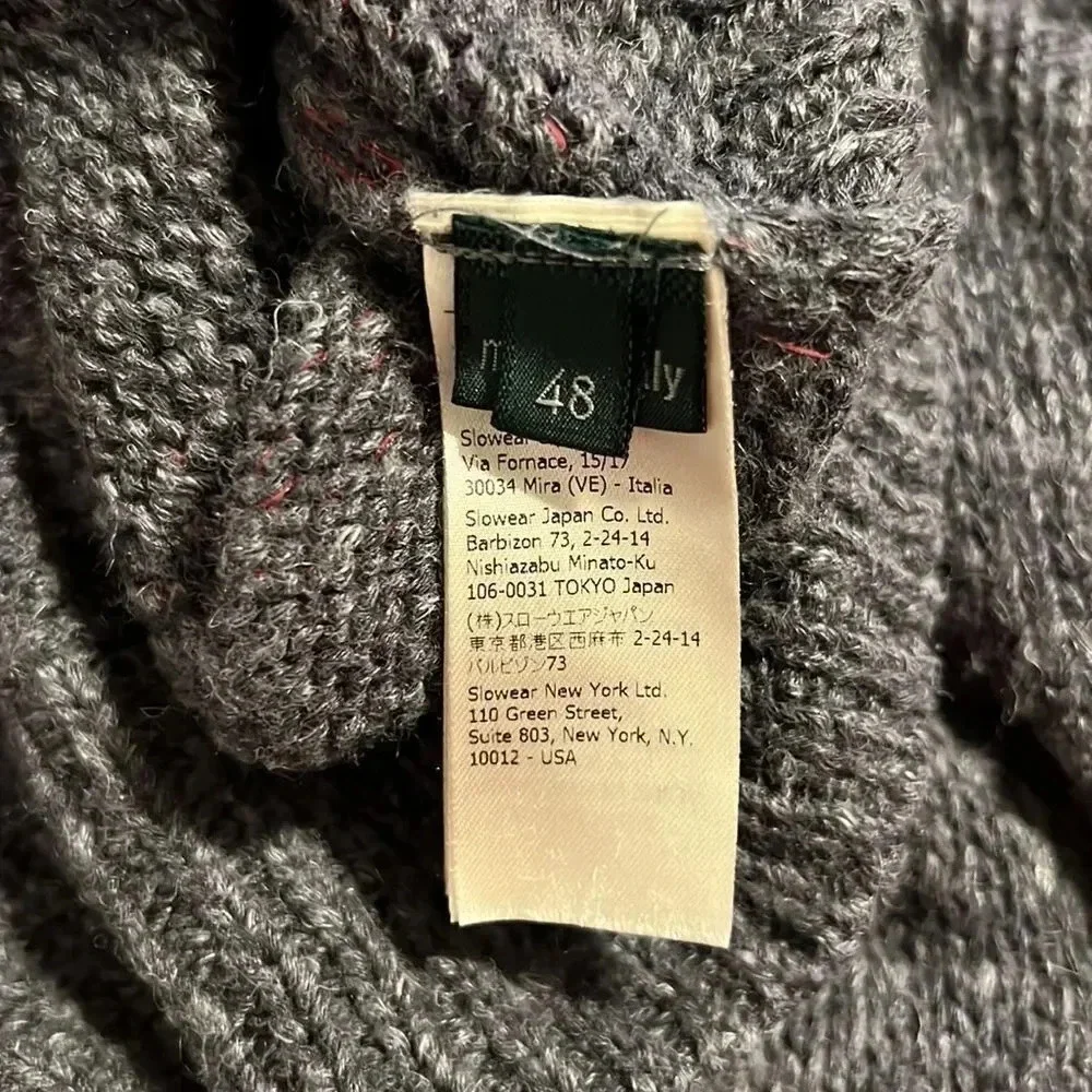 Zanone Sweater Mens Long Sleeves Sz 48